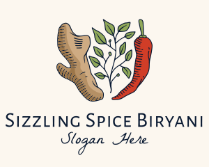 Ginger Leaf Spice logo design