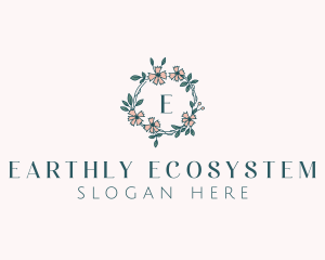 Floral Wedding Wreath logo
