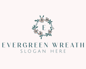 Floral Wedding Wreath logo design