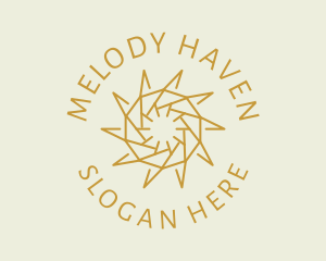 Geometric Sun Emblem logo