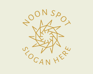 Geometric Sun Emblem logo