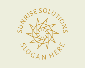 Geometric Sun Emblem logo