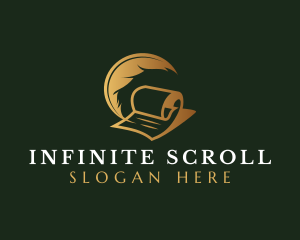 Notary Quill Scroll logo design