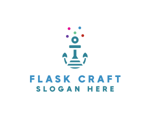 Anchor Research Flask logo design