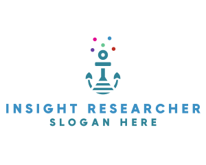 Anchor Research Flask logo design