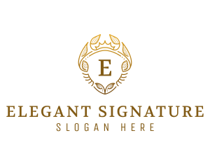 Elegant Royal Nature Shield logo design