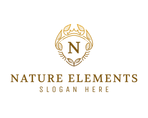 Elegant Royal Nature Shield logo design