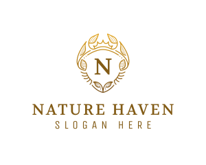 Elegant Royal Nature Shield logo design