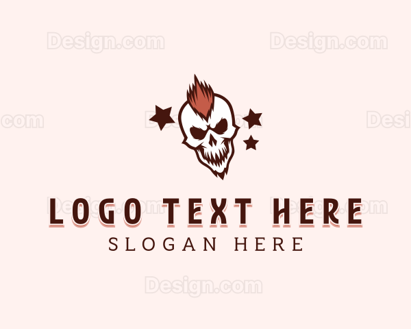 Heavy Metal Skull Logo