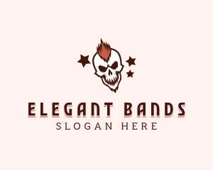 Rock Band Skull logo design