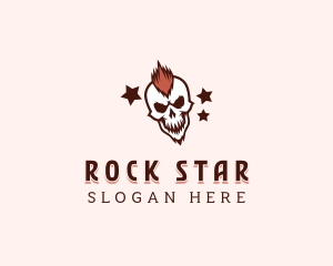 Rock Band Skull logo design