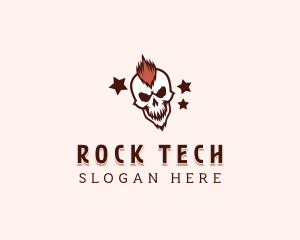 Rock Band Skull logo design