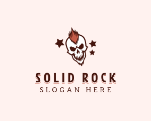 Rock Band Skull logo design