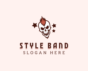 Rock Band Skull logo design