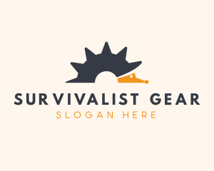 Mechanical Gear Snail logo design