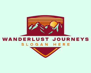 Mountain Peak Hiking logo design