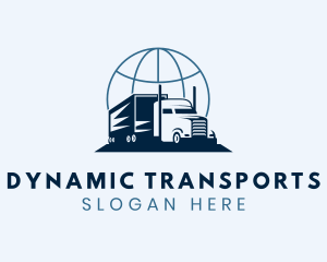 Global Logistics Truck logo design