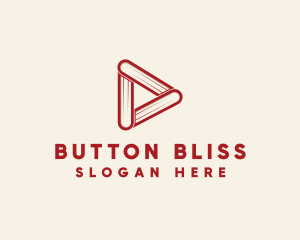 Book Play Button logo design