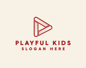 Book Play Button logo design