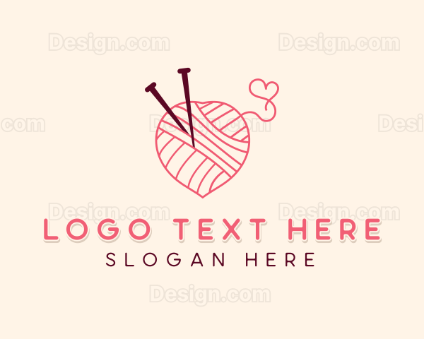 Yarn Knitting Crafts Logo