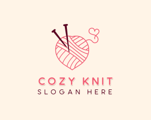 Yarn Knitting Crafts  logo design