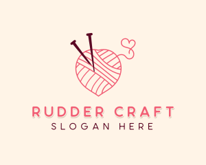 Yarn Knitting Crafts  logo design