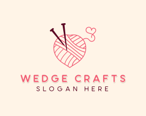 Yarn Knitting Crafts  logo design