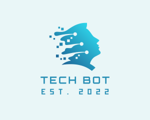 AI Technology Robot logo design