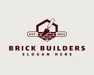 Brick Construction Trowel logo design