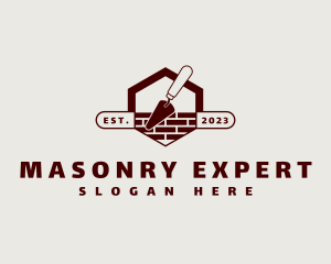 Brick Construction Trowel logo design