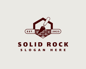 Brick Construction Trowel logo design