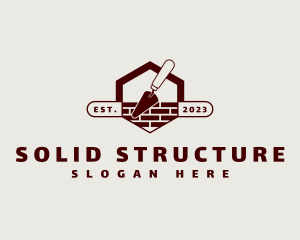 Brick Construction Trowel logo design