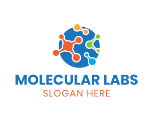 Multicolor Science Molecules  logo