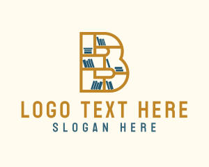 Letter - Bookshelf Letter B logo design