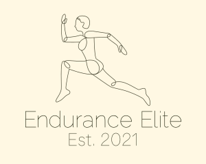 Human Runner Monoline logo