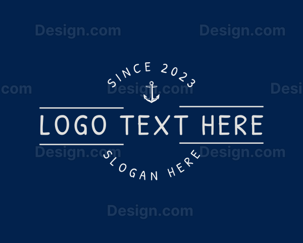 Anchor Nautical Seaman Logo