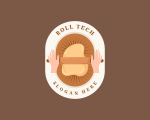 Pastry Dough Rolling Pin logo design