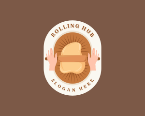 Pastry Dough Rolling Pin logo design