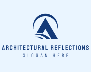 Abstract Architecture Letter A logo design