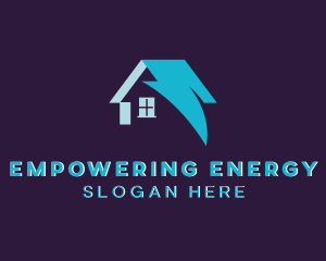 House Electricity Lightning logo design