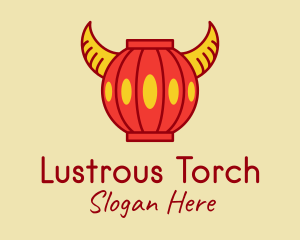 Chinese Ox Horn Lantern logo design