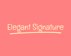 Pastel Childish Signature logo design