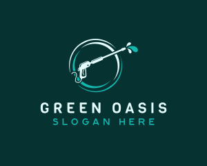 Green Pressure Washer logo design