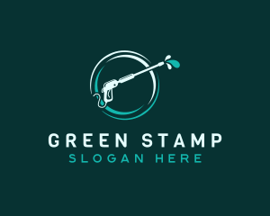 Green Pressure Washer logo design