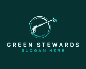 Green Pressure Washer logo design