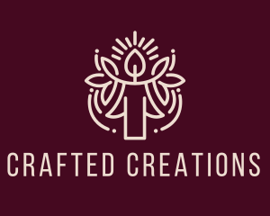 Festive Religious Candle  logo design