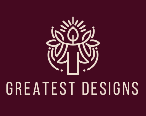 Festive Religious Candle  logo design