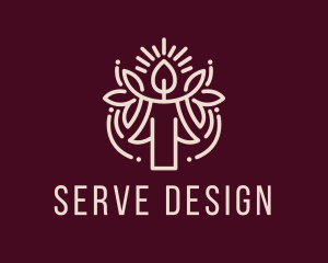 Festive Religious Candle  logo design