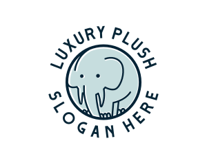 Cute Elephant Daycare logo design