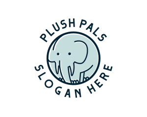 Cute Elephant Daycare logo design